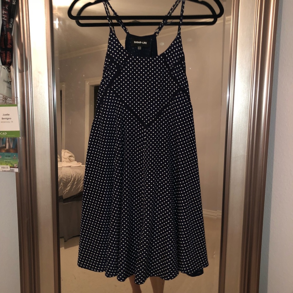 Cute Navy blue w/ white polka dot dress!